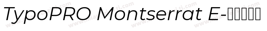 TypoPRO Montserrat E字体转换